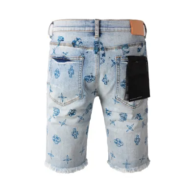 EM Sneakers Purple Brand Denim Shorts 5063 02