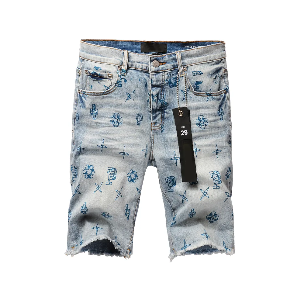 EM Sneakers Purple Brand Denim Shorts 5063