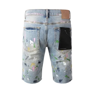 EM Sneakers Purple Brand Denim Shorts 5066 02