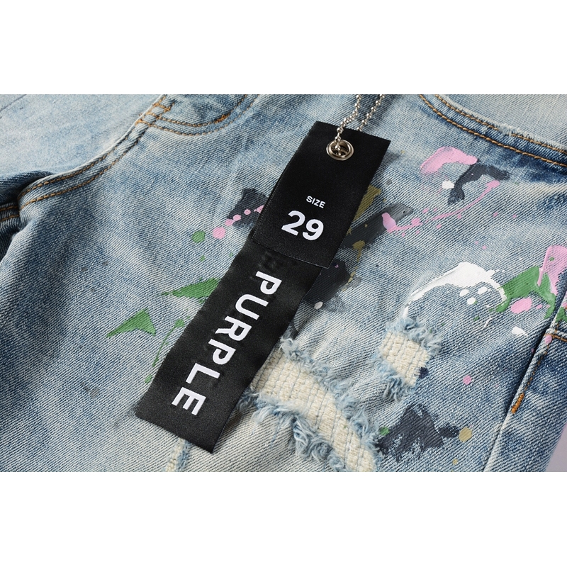 EM Sneakers Purple Brand Denim Shorts 5066