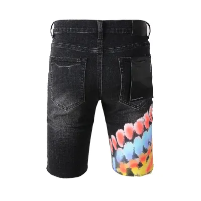 EM Sneakers Purple Brand Denim Shorts 5085 02