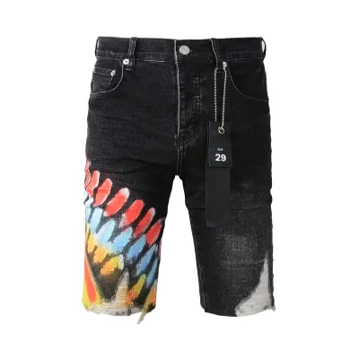 EM Sneakers Purple Brand Denim Shorts 5085 01