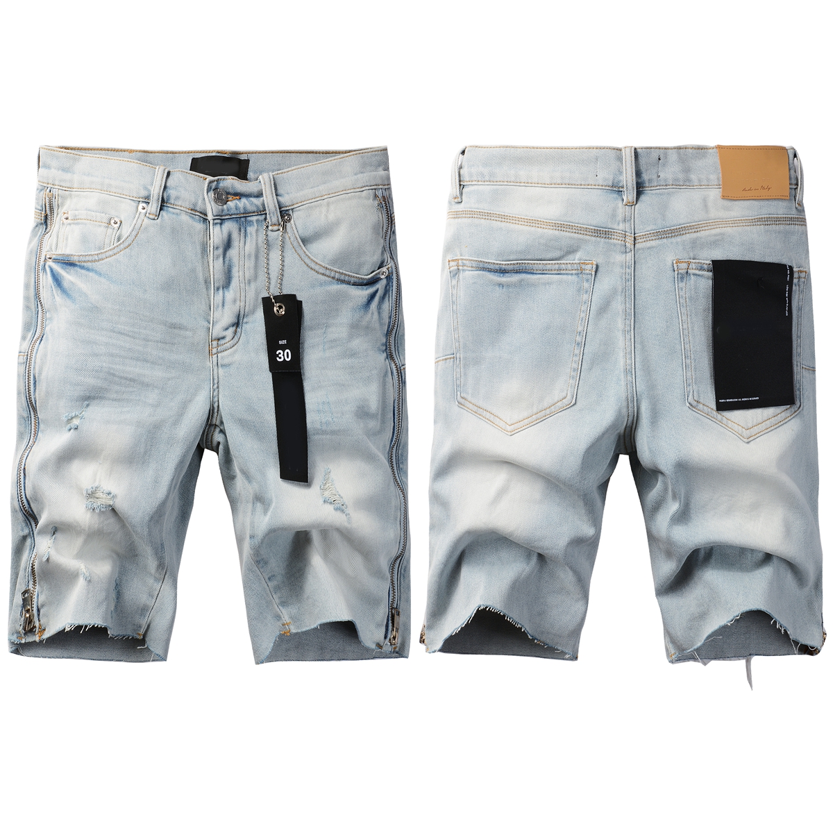 EM Sneakers Purple Brand Denim Shorts 5086