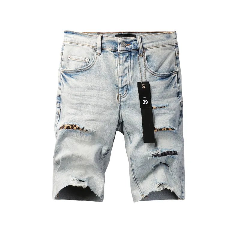 EM Sneakers Purple Brand Denim Shorts 5087