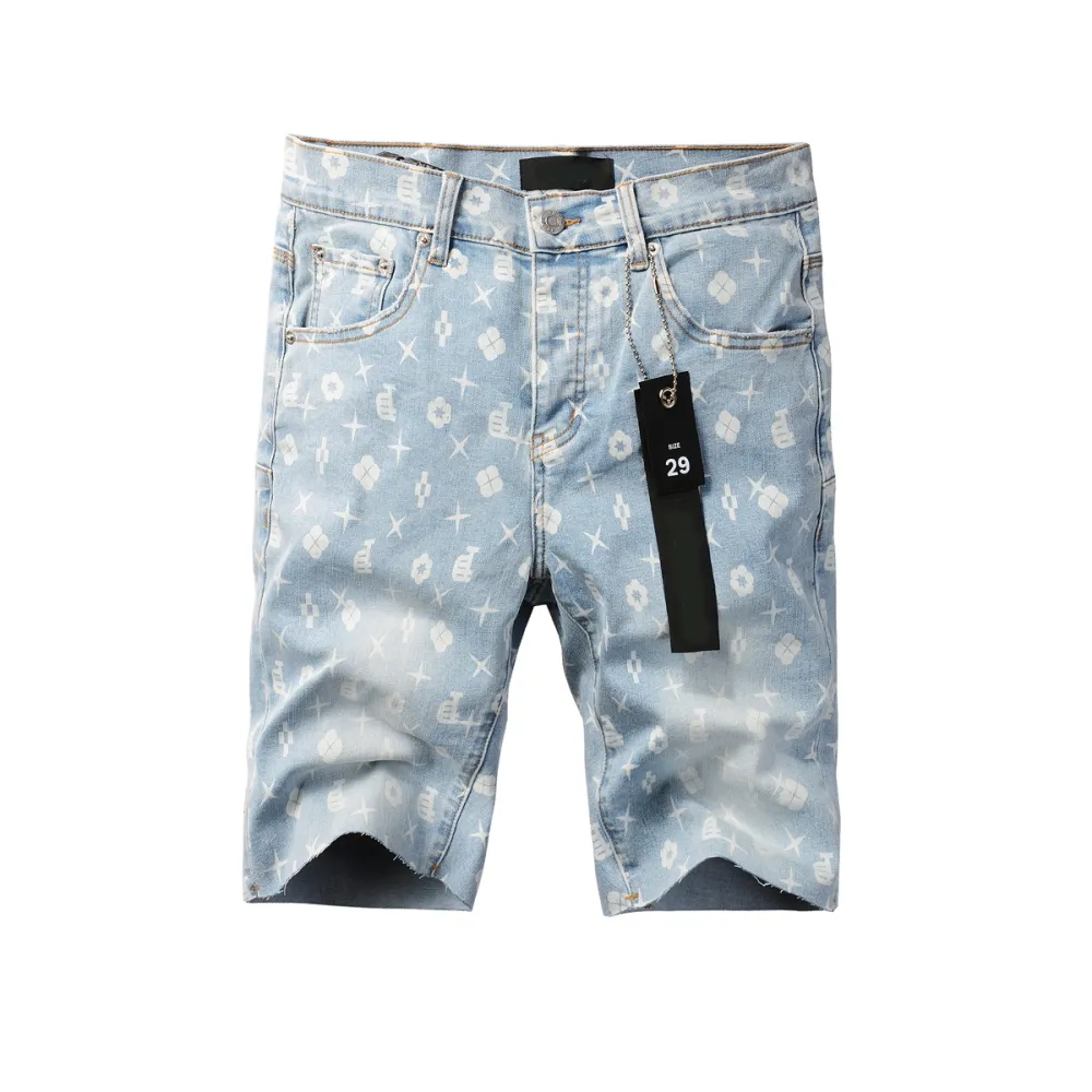EM Sneakers Purple Brand Denim Shorts 8439