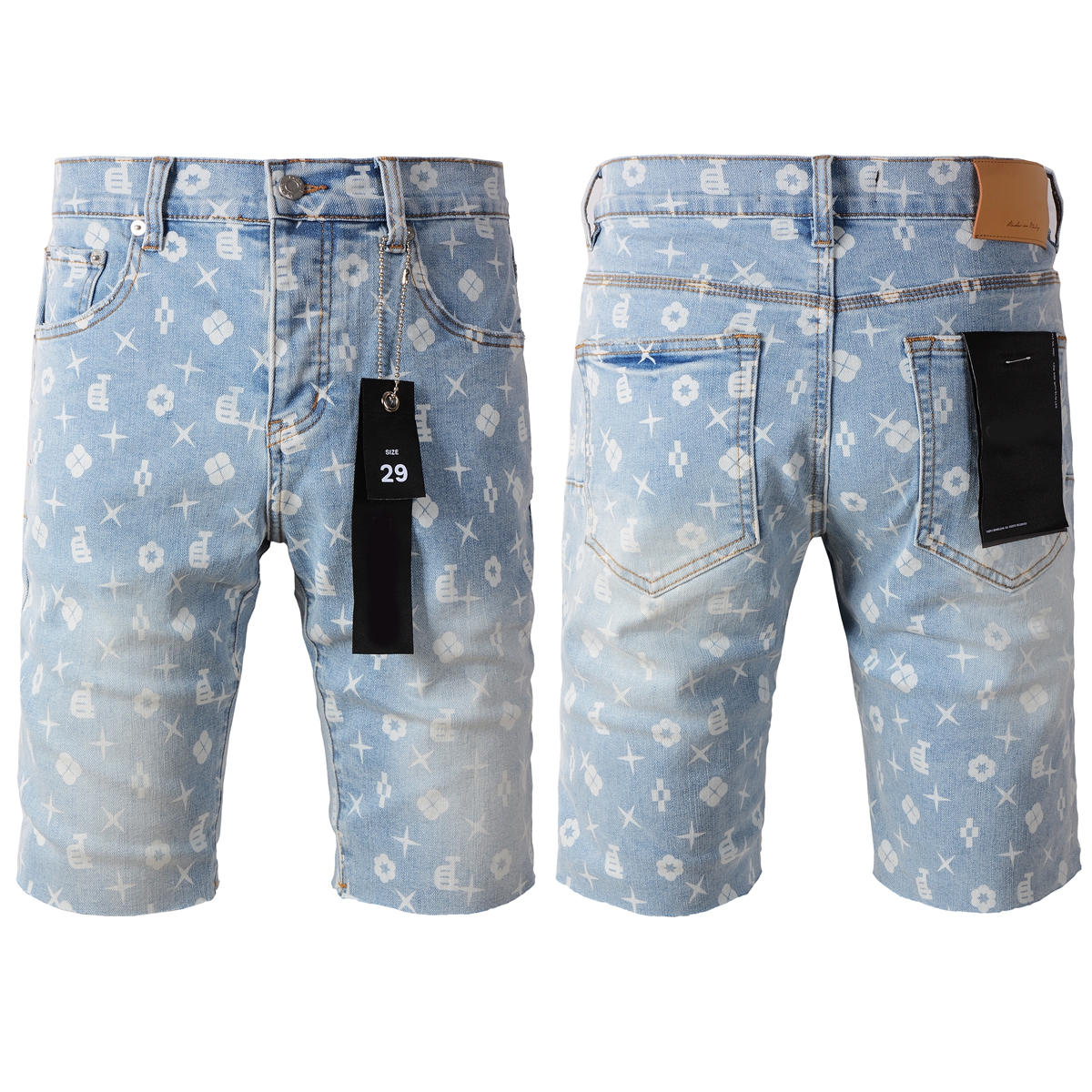 EM Sneakers Purple Brand Denim Shorts 8439