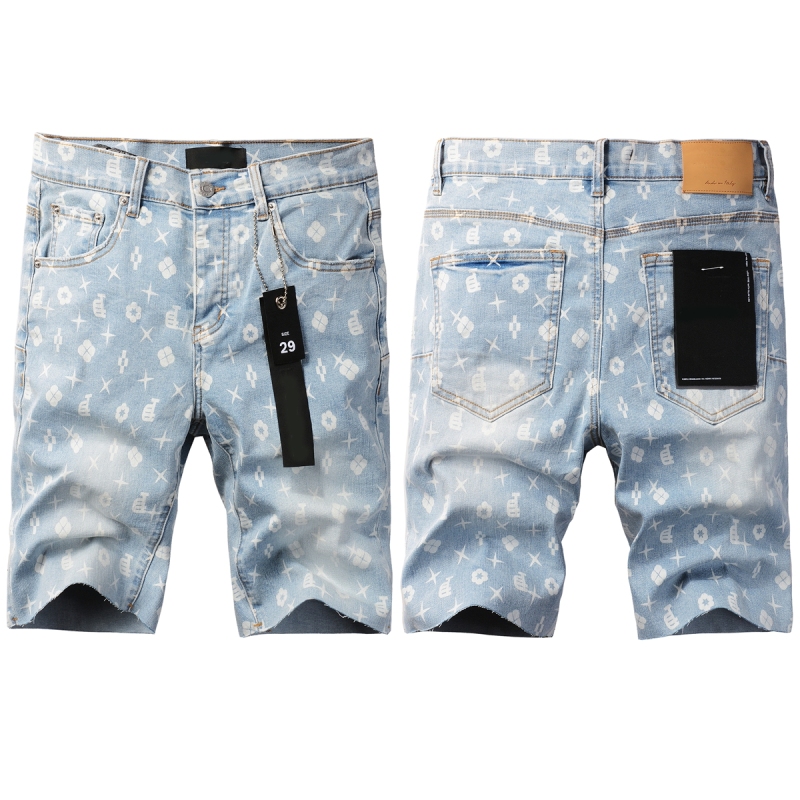 EM Sneakers Purple Brand Denim Shorts 8439