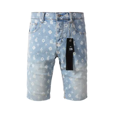 EM Sneakers Purple Brand Denim Shorts 8439 01