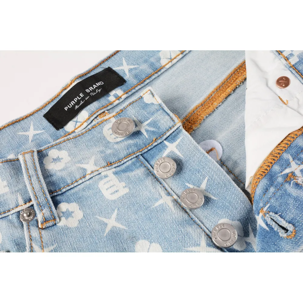 EM Sneakers Purple Brand Denim Shorts 8439