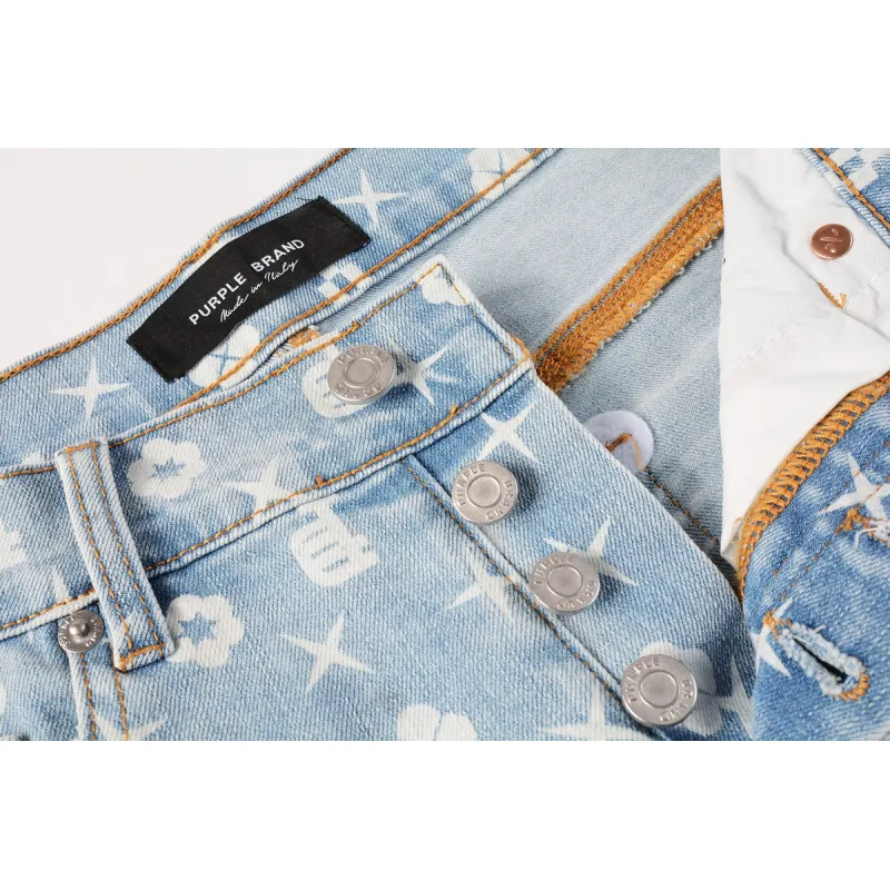 EM Sneakers Purple Brand Denim Shorts 8439