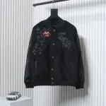 EM Sneakers Chrome Hearts Catwalk Embroidered Lips Patchwork Leather Baseball Jacket