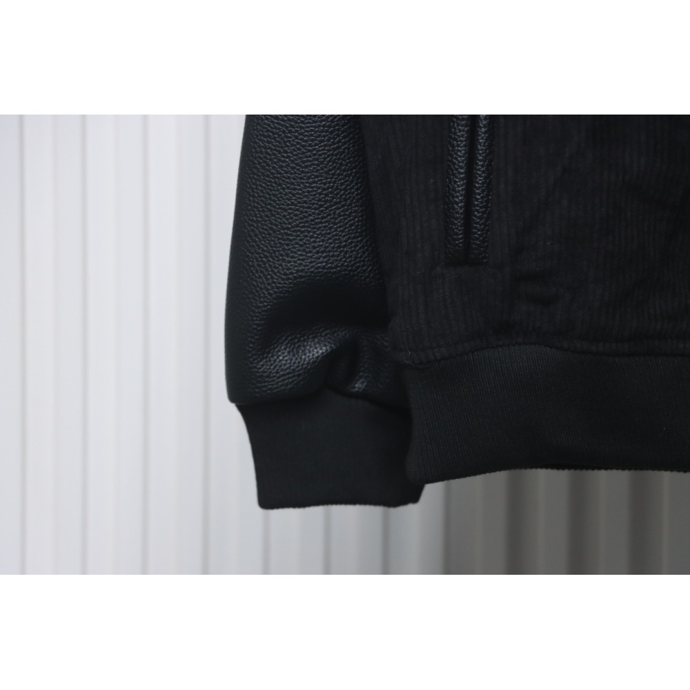 EM Sneakers Chrome Hearts Catwalk Embroidered Lips Patchwork Leather Baseball Jacket