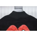 EM Sneakers Chrome Hearts Catwalk Embroidered Lips Patchwork Leather Baseball Jacket