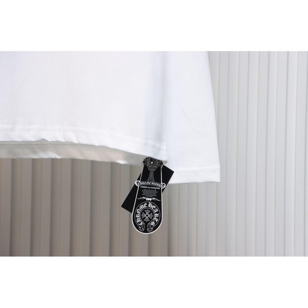 EM Sneakers Chrome Hearts Heavy Industry High Temperature Hot Diamond Long Sleeve 24SS White