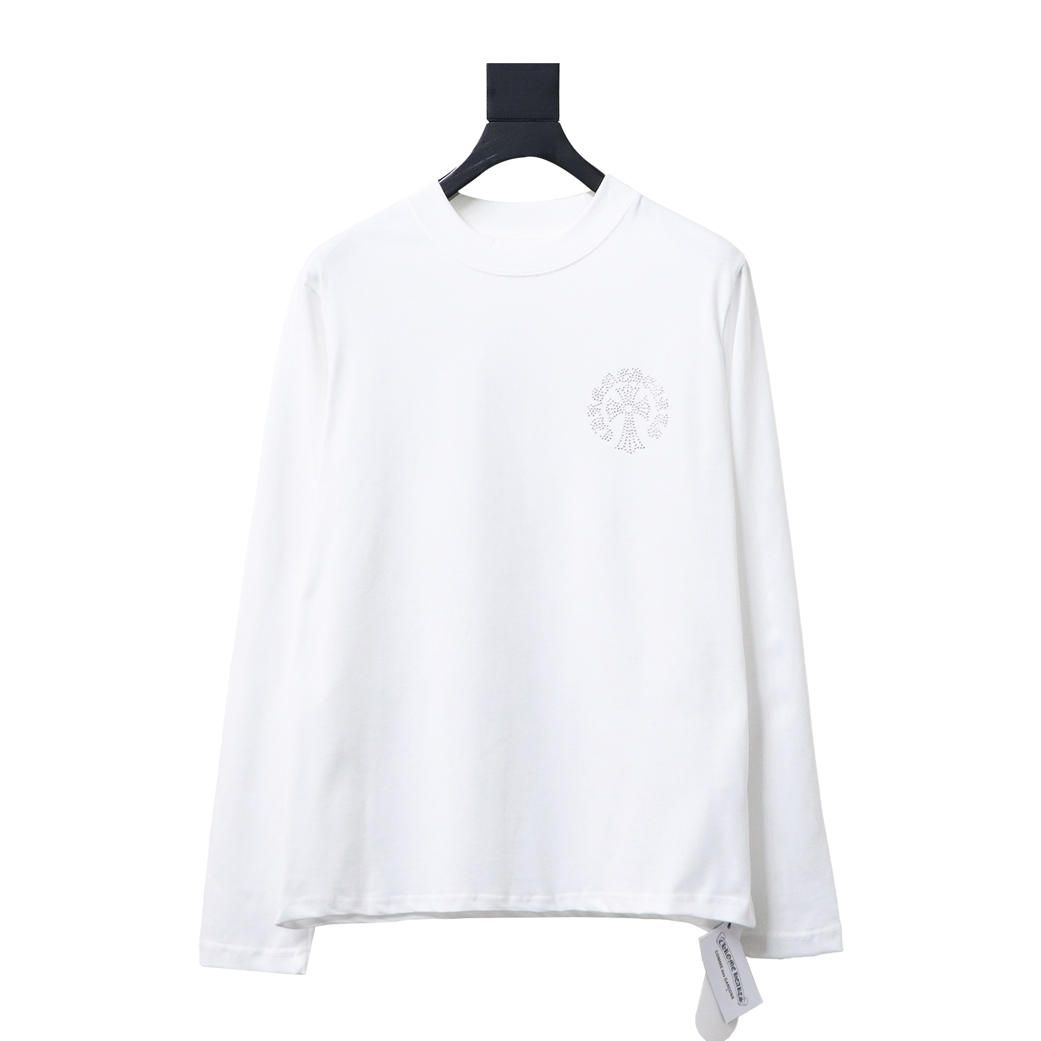 EM Sneakers Chrome Hearts Heavy Industry High Temperature Hot Diamond Long Sleeve 24SS White
