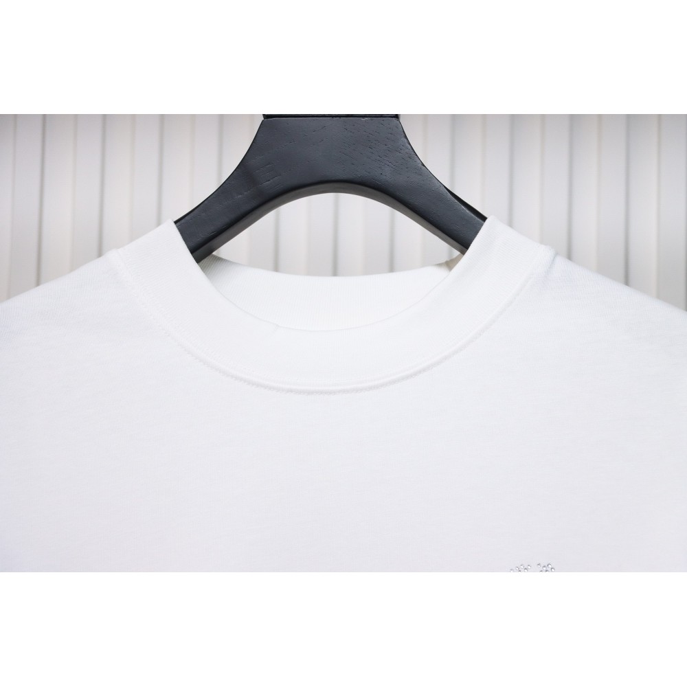 EM Sneakers Chrome Hearts Heavy Industry High Temperature Hot Diamond Long Sleeve 24SS White