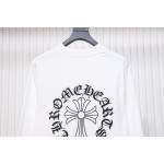 EM Sneakers Chrome Hearts Heavy Industry High Temperature Hot Diamond Long Sleeve 24SS White