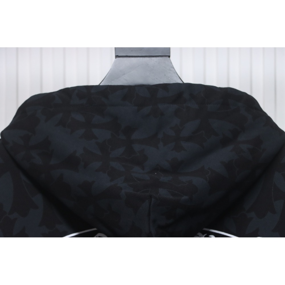 EM Sneakers Chrome Hearts Cross Flower Arm Zipper Hoodie 24SS Black