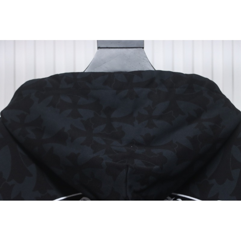 EM Sneakers Chrome Hearts Cross Flower Arm Zipper Hoodie 24SS Black
