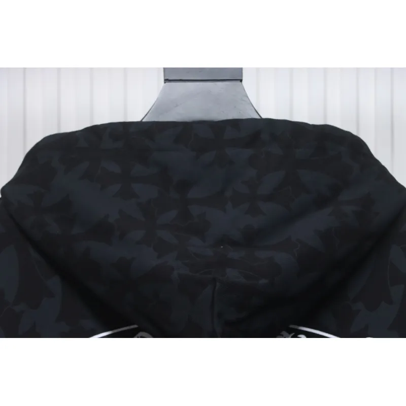 EM Sneakers Chrome Hearts Cross Flower Arm Zipper Hoodie 24SS Black