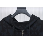 EM Sneakers Chrome Hearts Cross Flower Arm Zipper Hoodie 24SS Black