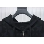 EM Sneakers Chrome Hearts Cross Flower Arm Zipper Hoodie 24SS Black