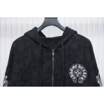 EM Sneakers Chrome Hearts Cross Flower Arm Zipper Hoodie 24SS Black