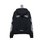 EM Sneakers Chrome Hearts Cross Flower Arm Zipper Hoodie 24SS Black
