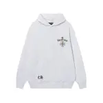 EM Sneakers Chrome Hearts Cross Sanskrit Colorful Letters Embroidery Print Hoodie Black & White