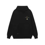 EM Sneakers Chrome Hearts Cross Sanskrit Colorful Letters Embroidery Print Hoodie Black & White