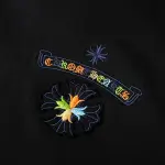 EM Sneakers Chrome Hearts Cross Sanskrit Colorful Letters Embroidery Print Hoodie Black & White