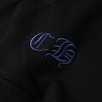 EM Sneakers Chrome Hearts Cross Sanskrit Colorful Letters Embroidery Print Hoodie Black & White