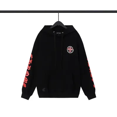 EM Sneakers Chrome Hearts Made In Hollywood Plus Cross Zip Up Hoodie Black & White 02