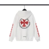 EM Sneakers Chrome Hearts Made In Hollywood Plus Cross Zip Up Hoodie White