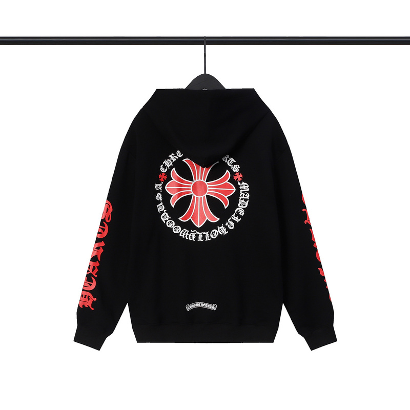 EM Sneakers Chrome Hearts Made In Hollywood Plus Cross Zip Up Hoodie Black & White