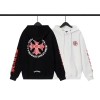 EM Sneakers Chrome Hearts Made In Hollywood Plus Cross Zip Up Hoodie Black & White