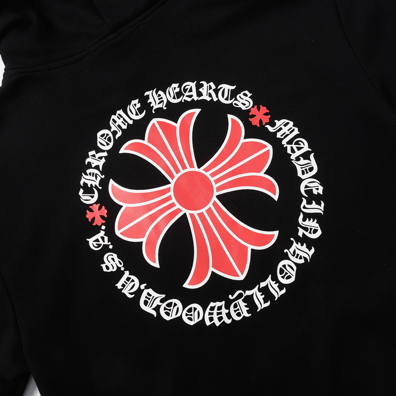 EM Sneakers Chrome Hearts Made In Hollywood Plus Cross Zip Up Hoodie Black & White