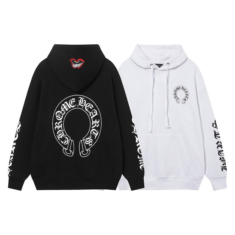 EM Sneakers Chrome Hearts X Matty Boy Horseshoe Pullover Hoodie Black & White