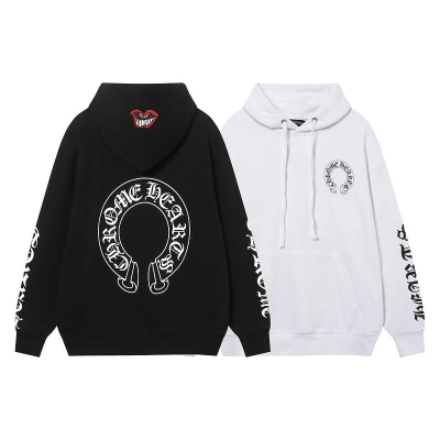 EM Sneakers Chrome Hearts X Matty Boy Horseshoe Pullover Hoodie Black & White 01
