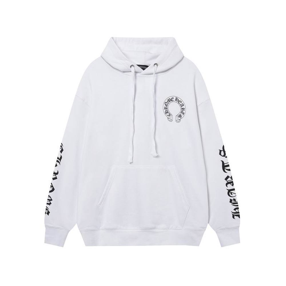 EM Sneakers Chrome Hearts X Matty Boy Horseshoe Pullover Hoodie Black & White