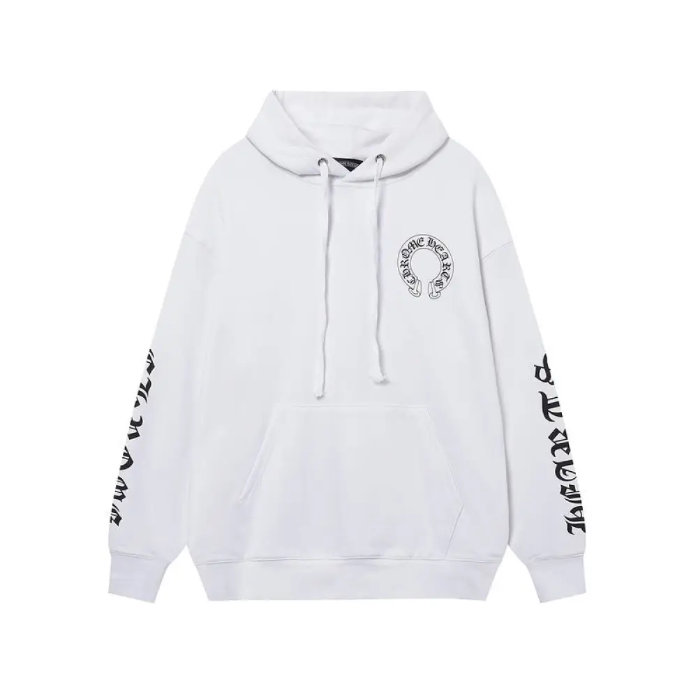 EM Sneakers Chrome Hearts X Matty Boy Horseshoe Pullover Hoodie Black & White