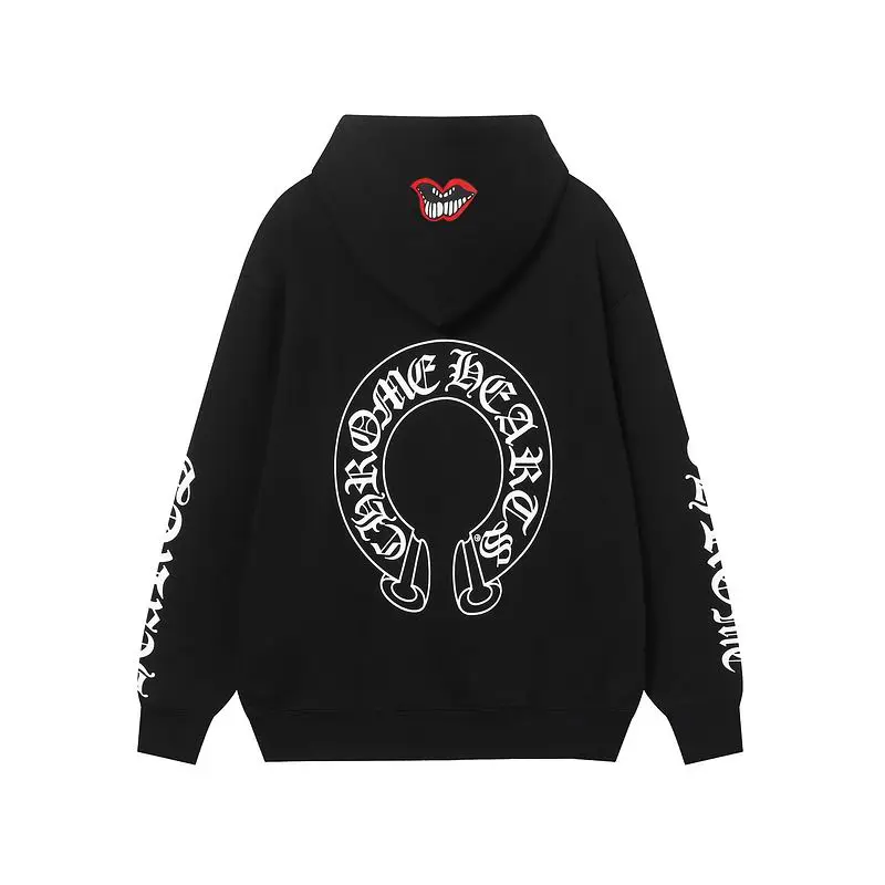 EM Sneakers Chrome Hearts X Matty Boy Horseshoe Pullover Hoodie Black & White