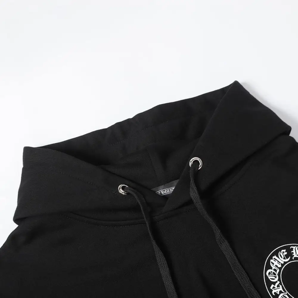 EM Sneakers Chrome Hearts X Matty Boy Horseshoe Pullover Hoodie Black & White