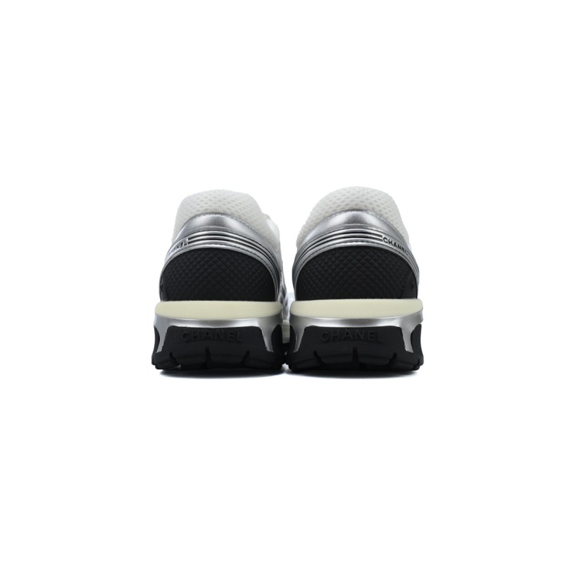 EM Sneakers Chanel Low Top Trainer Silver Black