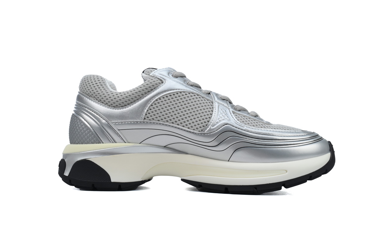 EM Sneakers Chanel Low Top Trainer Silver