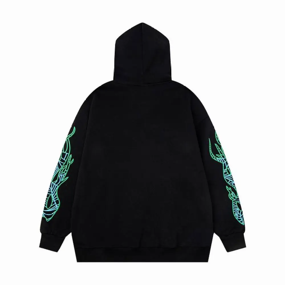 EM Sneakers  Sp5der Classic Hip Hop Logo Print Hoodie