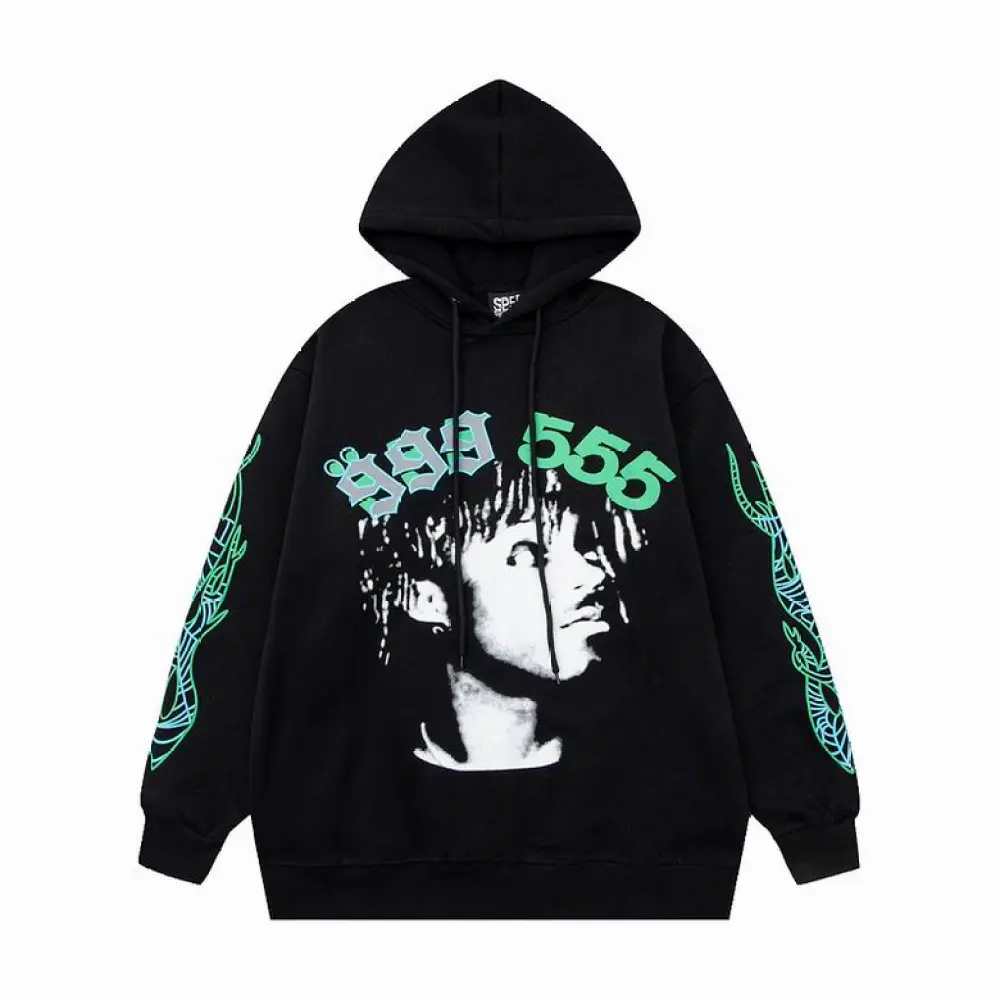EM Sneakers  Sp5der Classic Hip Hop Logo Print Hoodie