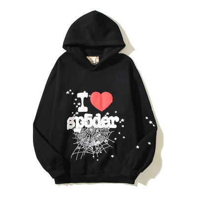 EM Sneakers Sp5der  I Heart SP5 Souvenir Hoodie Black 01