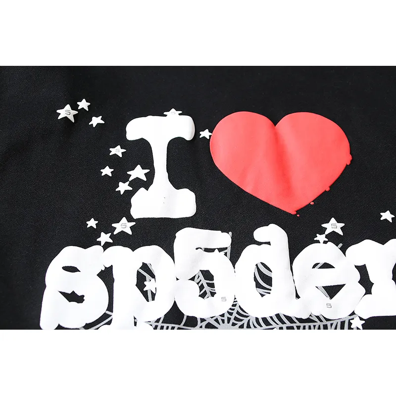 EM Sneakers Sp5der  I Heart SP5 Souvenir Hoodie Black