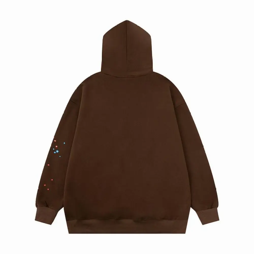 EM Sneakers Sp5der Angel Number Hoodie Brown